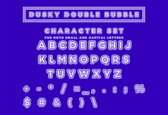Dusky Double Bubble: A Modern Display Font for Versatile Use