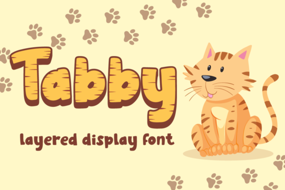 Tabby: A 3-Layered Display Font with a Unique 3D Effect